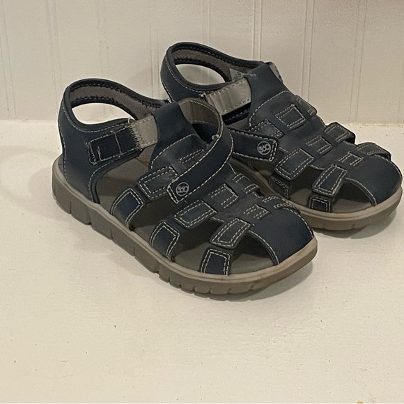 Stride Rite 360 Kids Sandals “Isaac Memory Foam size 12M Navy Blue - Picture 2 of 5